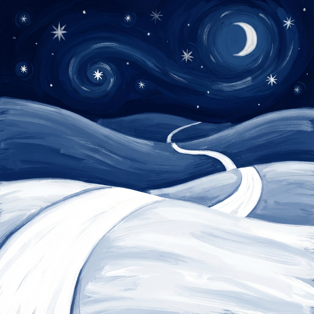 Snowy Village Background